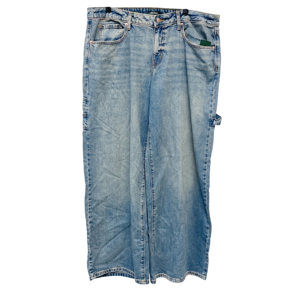 Wild Fable Women's Light Blue Wash Baggy Carpenter Denim Jeans Size 14